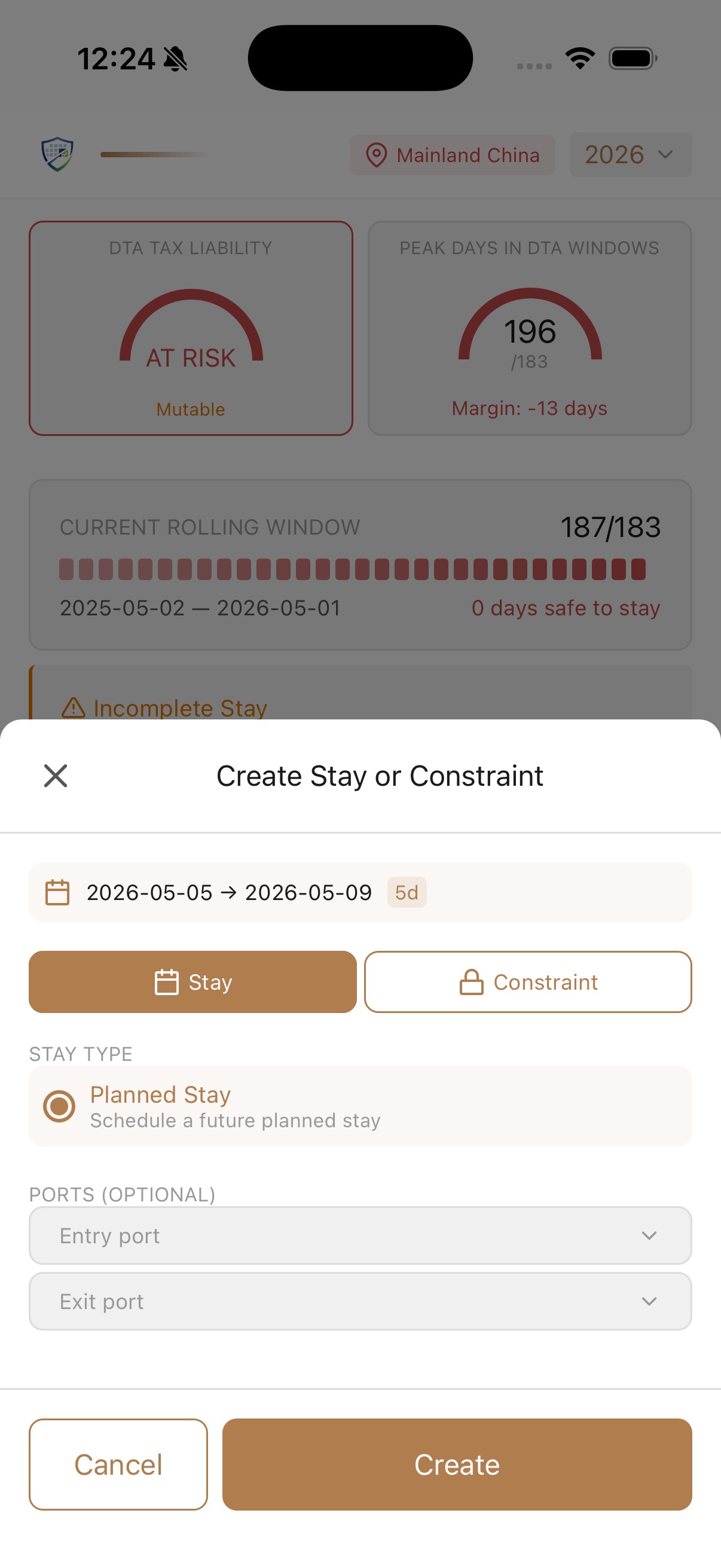 Stay Planner Dashboard